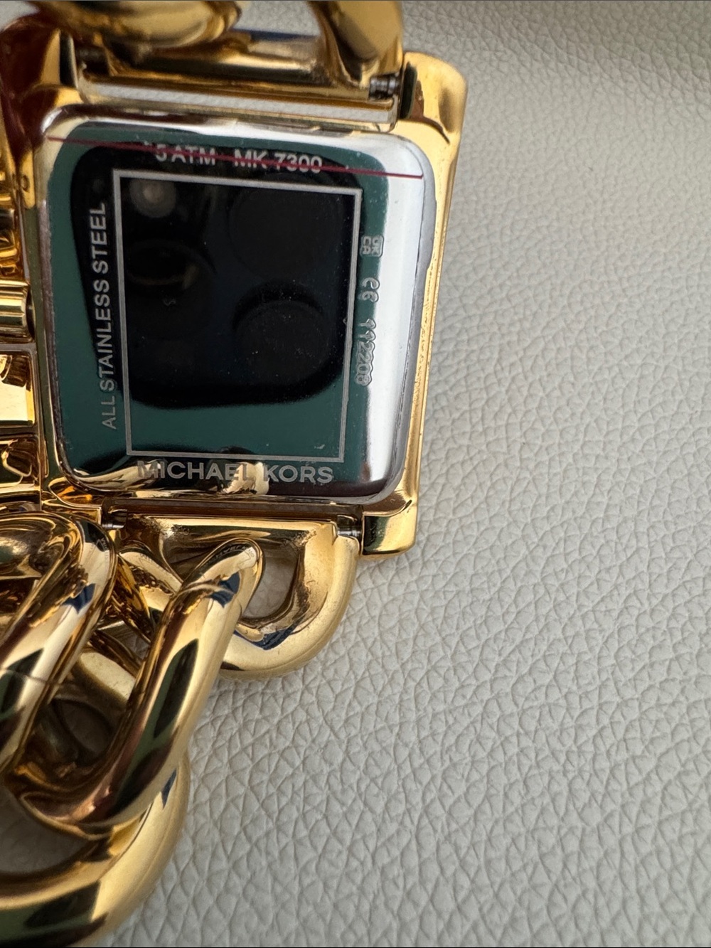 Michael Kors Gold Chain-Link Crystal Accent Women's Watch - Picture 5 of 11